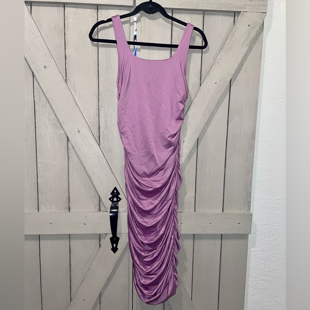Lilac Ruched Dress